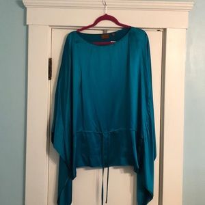 NWT TEAL SIZE 20 💯 SILK ICON COLLECTION BLOUSE